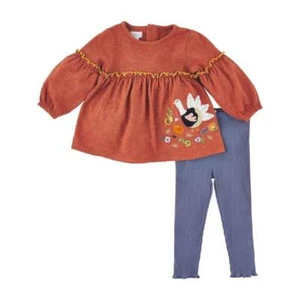 Mud Pie Thanksgiving Turkey Tunic & Legging Set 3-6M 6-9M 9-12M 12-18M - Picture 1 of 1