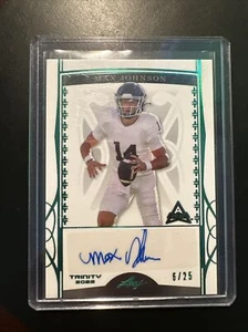2022 Leaf Trinity Card BA-MJ1 Max Johnson Emerald Auto #6/25 - Picture 1 of 2
