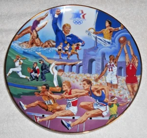 1984 Los Angeles Olympics Officially Licensed Collectors Sports Plate - Picture 1 of 3
