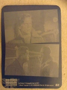 COLECCIÓN DE TERROR BRITÁNICA SERIE UNO: PLACA DE IMPRESIÓN: PARTE POSTERIOR DE LA TARJETA BASE 82 - Imagen 1 de 1