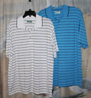 (Em) Lot Of 2 Men's Polo Shirts: Pro Tour® Cool Play? - Size Xl - White; Blue
