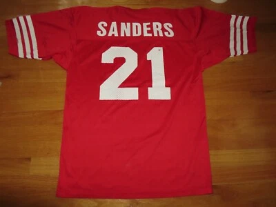 复古 Champion Label DEION SANDERS No. 21 旧金山49人队(44码)球衣 — 第 1/4 张图片