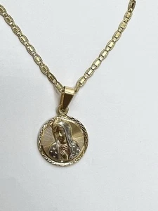 virgen de guadalupe Plata 925 Bañada En Oro De 18k - Picture 1 of 5