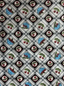 2010 MARY ENGELBREIT “Bowl of Cherries” Fabric 4 Yards & 6” NEW FABRIC! 45” W - Picture 1 of 2