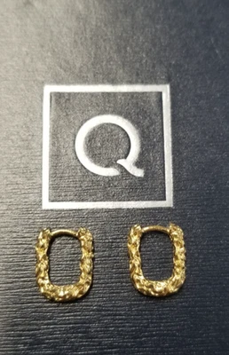 Brincos de argola oval fundido folheados a ouro 14K estilo prata esterlina 13 mm - Imagem 1 de 4