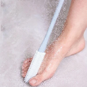 Cepillo de limpieza de dedos de los pies fregador de pies en ducha, mango largo cepillo de silicona para pies - Imagen 1 de 17