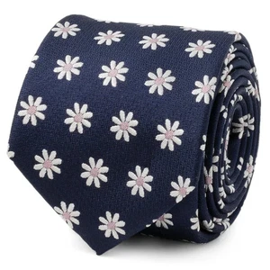 Corbata para hombre Daisy azul marino - Imagen 1 de 5