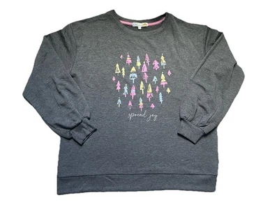 C & C California Gray Sweater “Spread Joy” Christmas Holiday Sz S Sweatshirt - Image 1 of 4