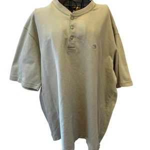 VTG Duck Head Casual 3-Button Cotton Henley Shirt w/1990s Embroidered Logo XXL - Picture 1 of 12