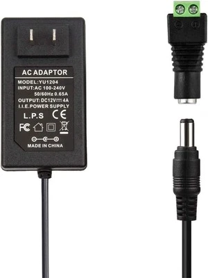 12V 4A Power Supply - COOLM AC 100-240V 50/60Hz with Female Connector