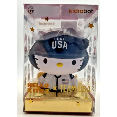 Виниловая бейсбольная фигурка Kidrobot Hello Kitty Team USA мини-серия F32 - Изображение 1 из 4