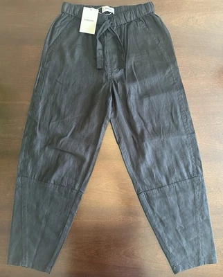 Everlane The Linen Pull-On Barrel Pant Black  Size Small Normcore - Image 1 of 4