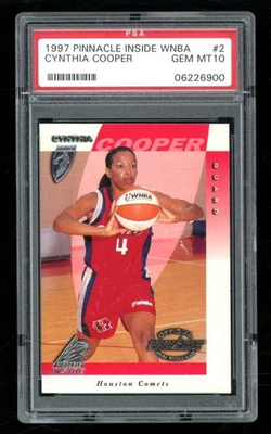 1997 Pinnacle Inside WNBA Cynthia Cooper #2 Rookie PSA 10 Comets ES9068 - Image 1 of 2