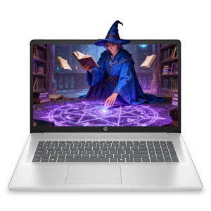 HP 17.3" FHD Laptop computer 2.7 GHz ~ 4.3 GHz AMD Ryzen 5-7430U 8GB RAM 256GB - Picture 1 of 6