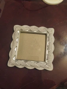 Sicura verzierter Bilderrahmen 4x4 silber geflochten  - Bild 1 von 5