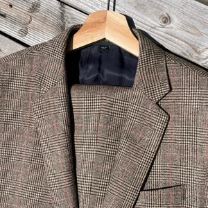 J Crew Ludlow Suit 38S Jacket 29/32 Pants Moon Wool Brown Red Glen Two Button - Picture 1 of 24