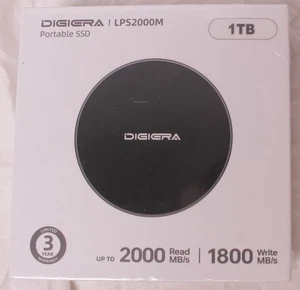 DIGIERA LPS2000M Portable SSD 1TB - black - new/sealed - Afbeelding 1 van 3