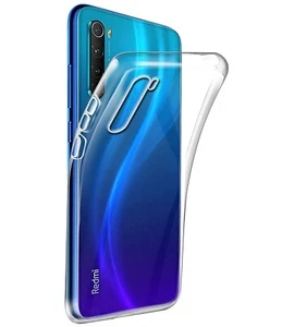 COVER CUSTODIA PER XIAOMI REDMI NOTE 8 2021 SILICONE TPU TRASPARENTE ULTRA SLIM - Picture 1 of 11