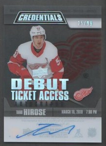 2019-20 UD Credentials Debut Ticket Access Acetate AUTO #TH Taro Hirose 25/99
