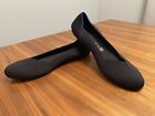 Rothy's The Flat Black Solid Knit Comfort Ballet Shoes Women's size 10 EUC
