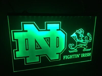 Notre Dame Irish Led Neon Light Sign Game Room Man Cave