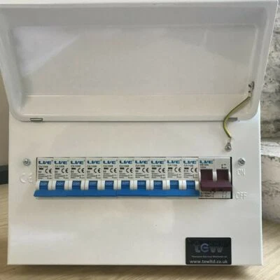 Live Electrical 100A 10 Usable Way Metal Clad Consumer Unit + 10 MCB's - Image 1 of 4