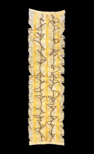 Vintage Yellow with Black Trim Tuxedo Shirt Ruffled Dickie Button On 1970's - Picture 1 of 1