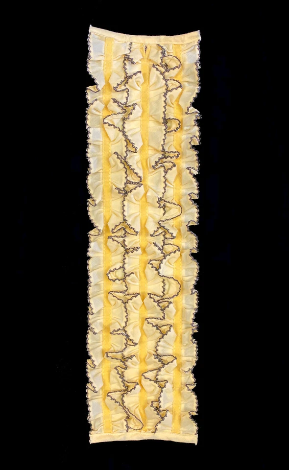 Camisa Esmoquin Vintage Amarilla con Borde Negro Con Volantes Dickie Botón Años 70 Foto 1 de 1