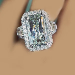 GIA Certified 6.75 Carat Radiant Cut Platinum Diamond Engagement Ring - Picture 1 of 1