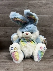 Vintage Osterhase Dan Dee Hoppy Hopster blauer Hase Plüsch 1990er mit Etikett SCHÖN - Bild 1 von 11