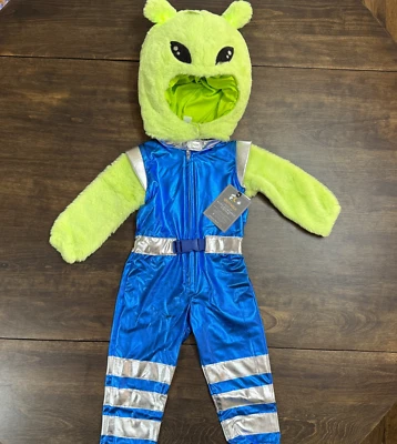 POTTERY BARN KIDS LIGHT UP ALIEN ASTRONAUT HALLOWEEN TODDLER COSTUME - Image 1 of 4