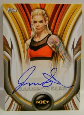 JESSAMYN DUKE /199 AUTO ON CARD NXT WWE WOMENS DIVISION TOPPS 2020/21 - Image 1 of 2