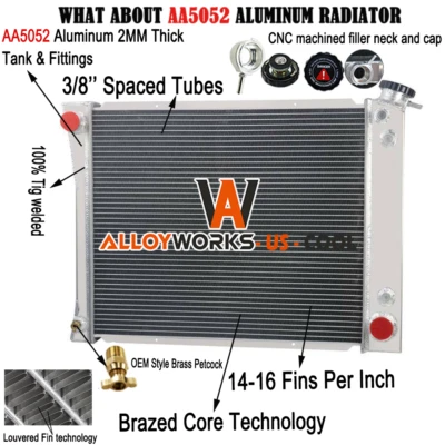 Radiador de 4 filas para camioneta suburbana Chevy GMC 1985-1993 C/G/K/R/V 10 20 30 1500 Foto 1 de 4