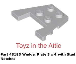 Lego 1x 48183 hellbläulich grau Keil, Platte 3 x 4 mit Noppenkerben 10497 - Bild 1 von 1