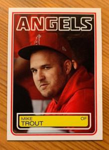 2022 Topps Throwback Thursday 1983 Football Mike Trout Angels