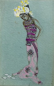 A Thai Dancer, Ca.1940, Mixed Media/Water Color - Picture 1 of 1