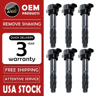 OEM 6 Ignition Coil for 3.8L Mitsubishi 2006-2012 Eclipse 2007-2009 Galant UF532 - Image 1 of 4