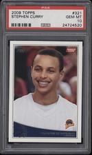 STEPHEN STEPH CURRY PSA 10 2009 TOPPS BASKETBALL #321 ROOKIE CARD RC GEM MINT