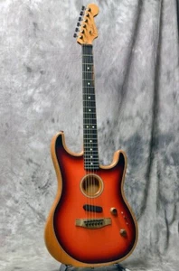 New Fender American Acoustasonic Stratocaster 3-Color Sunburst Guitar - Picture 1 of 12