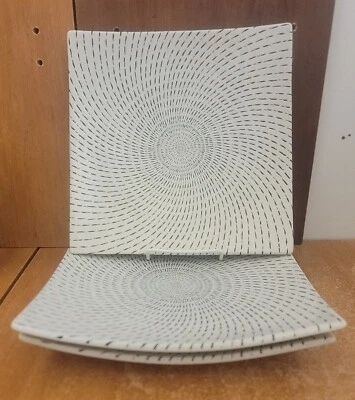 Juego de platos cuadrados de mesa estilos de vida marfil celestial de 3, 9 1/4", usado en excelente estado Foto 1 de 4