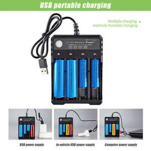 Smart Charger for 4.2V Li-ion Rechargeable Battery 16340 16650 18500 18650 - Picture 1 of 10