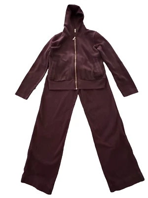 Sudadera con capucha Ann Taylor Loft para mujer talla XS púrpura cremallera frontal pantalón a juego Foto 1 de 4