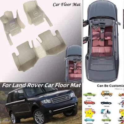 For Land Rover Car Floor Mat Pu Leather Carpets All Weather Front & Rear Carpet - Imagem 1 de 4
