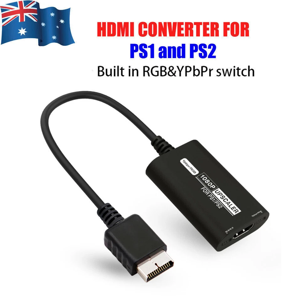 PS1 PS2 to HDMI Adapter Converter RGB YPbPr to HDMI for PlayStation 1 PSX PS2 - Image 1 of 4