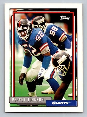 Pepper Johnson 1992 Topps #127b New York Giants - Image 1 of 2
