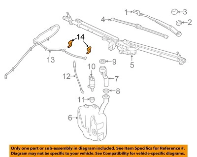 Chevrolet GM OEM 2016 voltios limpiaparabrisas lavadora-boquilla spray jet 23387402 Foto 1 de 2