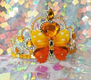 Custom Made Butterfly golden yellow Sparkly Tiara perfect for dress... - Picture 1 of 8