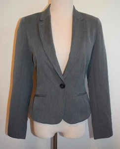 New Womens Worthington Blazer Small Gray Long Sleeve Lined Button Front Jacket - Picture 1 of 3