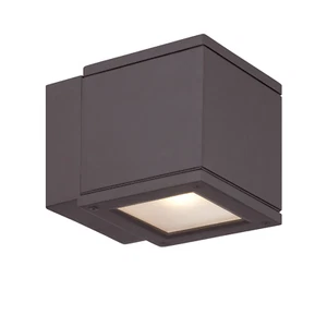 WAC Lighting WS-W2504-BZ Bronze Rubix Led Wall Sconce INDOOR/OUTDOOR NEW IN BOX! - Picture 1 of 7