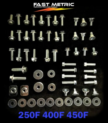 KIT DE PERNOS DE CARROCERÍA DE PLÁSTICO COMPLETO 78 piezas YAMAHA YZ250F YZ450F YZ426F YZ400F Foto 1 de 2